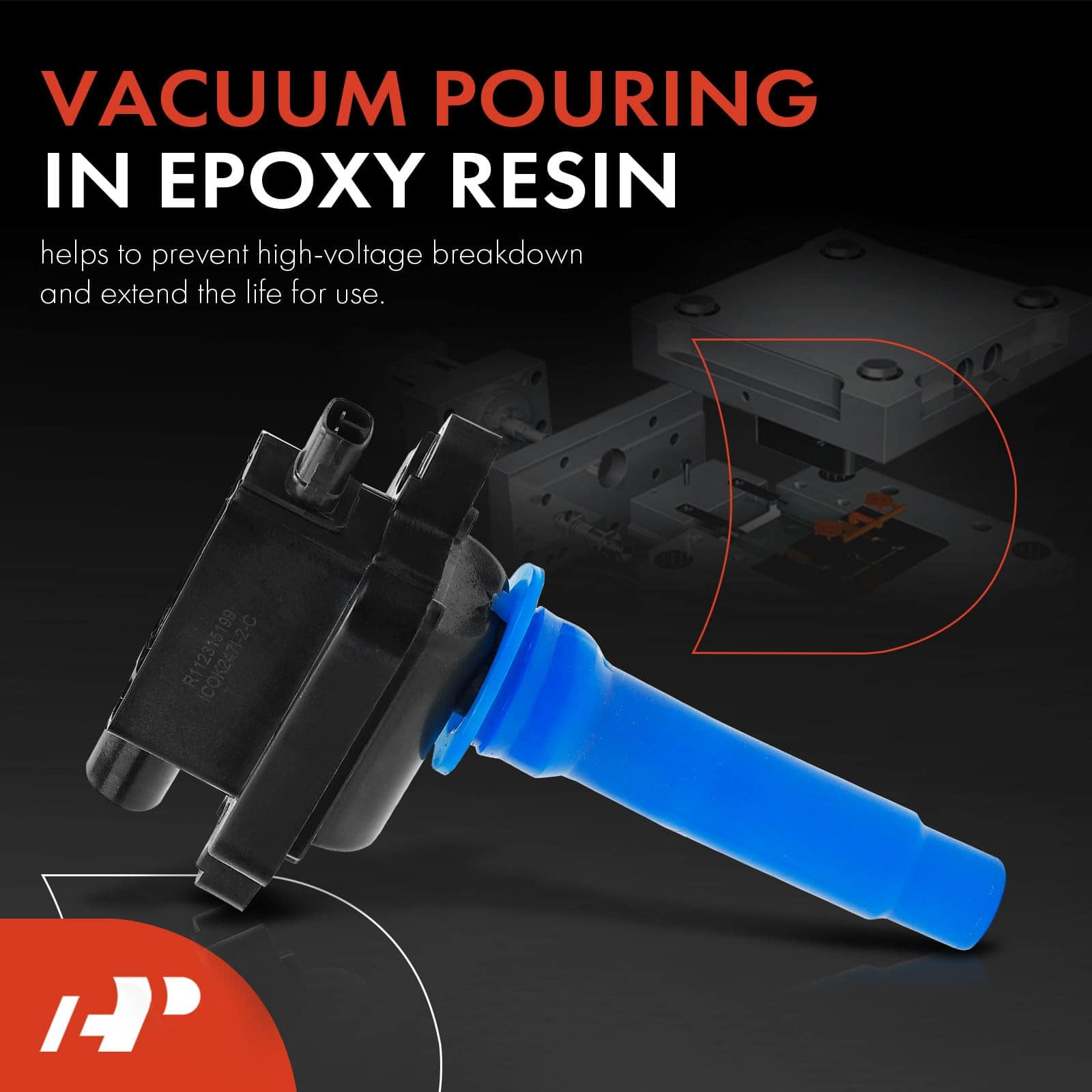 Paquete de 2 bobinas de encendido del motor A-Premium - Imagen 4