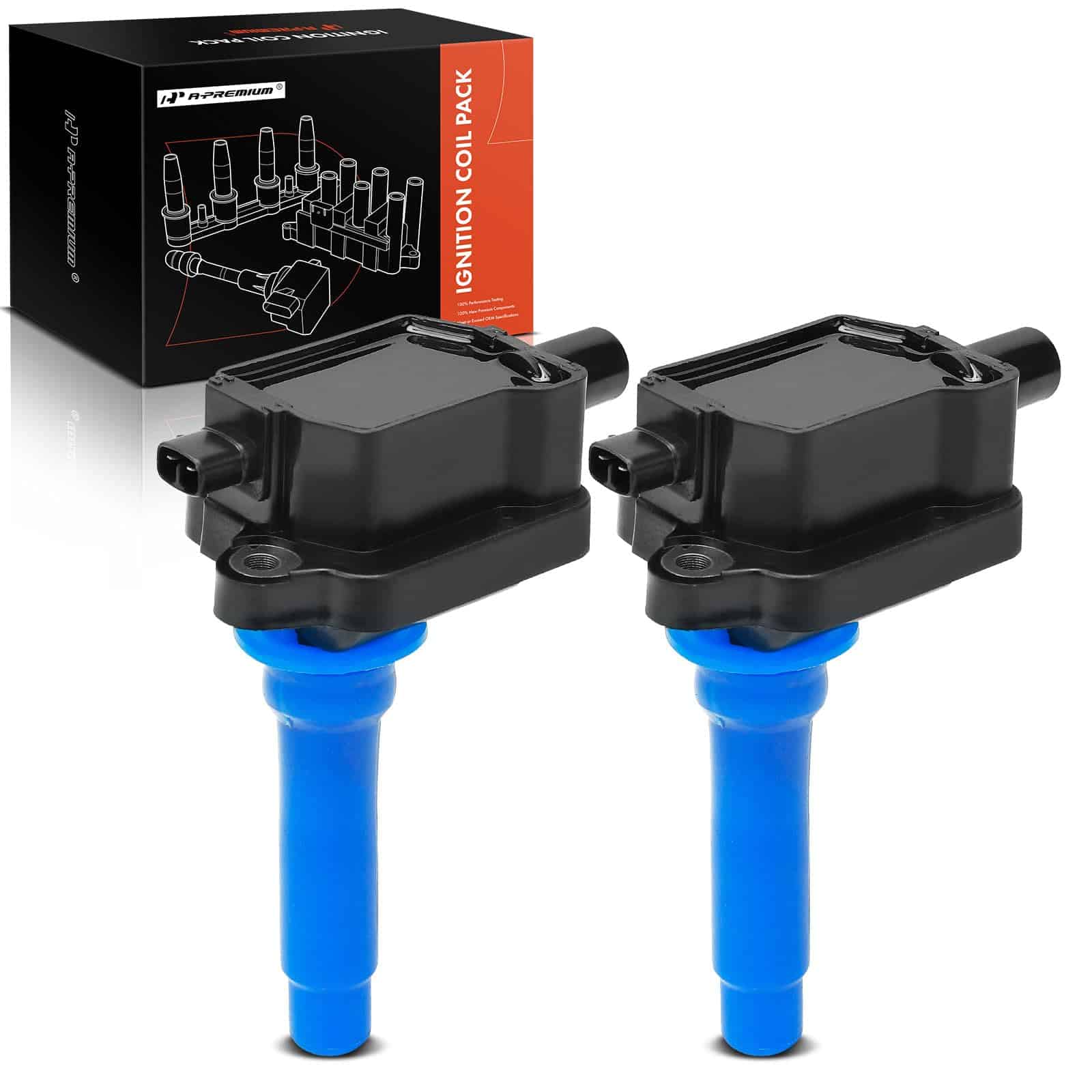 Paquete de 2 bobinas de encendido del motor A-Premium