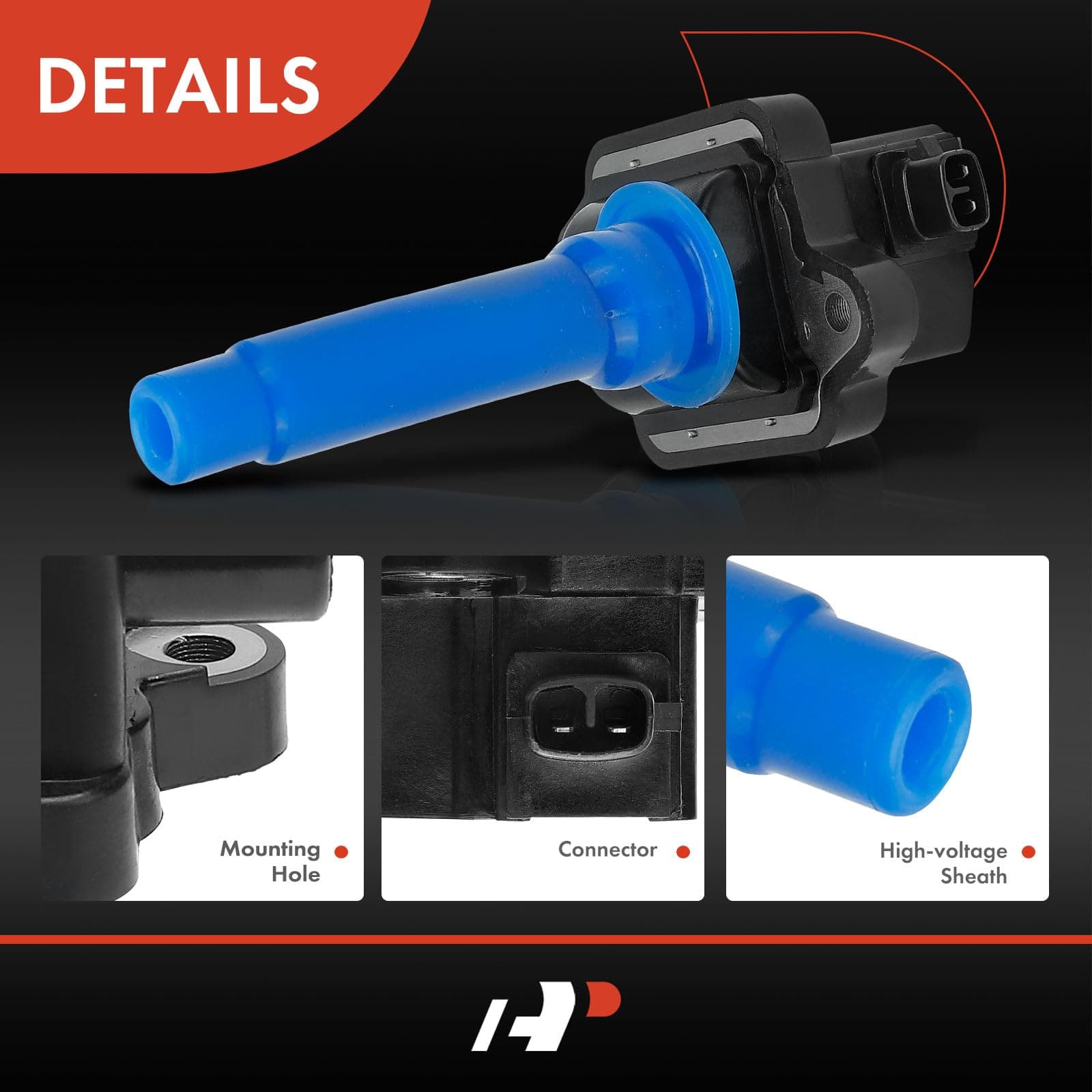 Paquete de 2 bobinas de encendido del motor A-Premium - Imagen 6