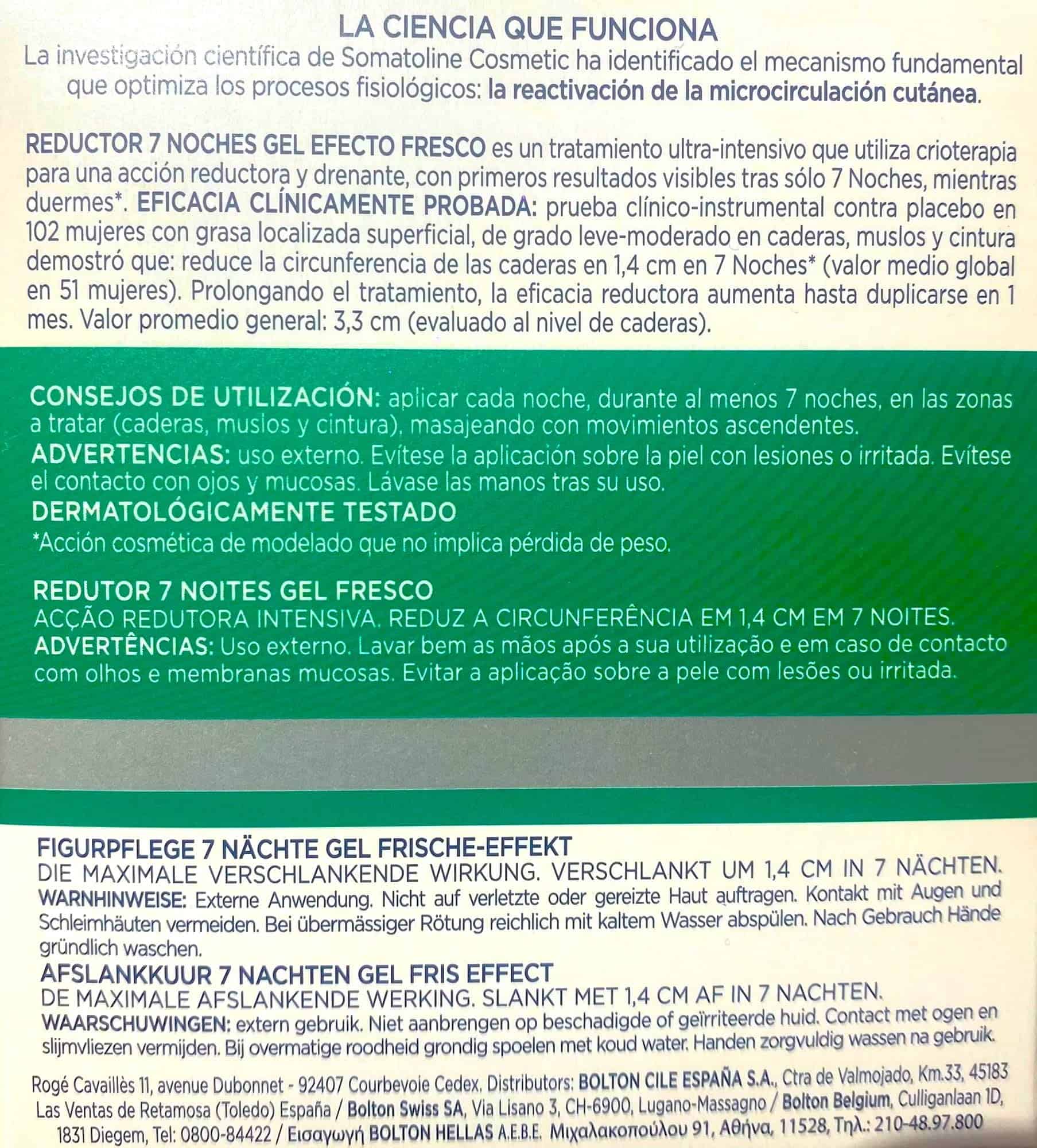 Gel Reductor Ultrasónico 7 Noches 13.5 Oz de Somatoline - Imagen 3