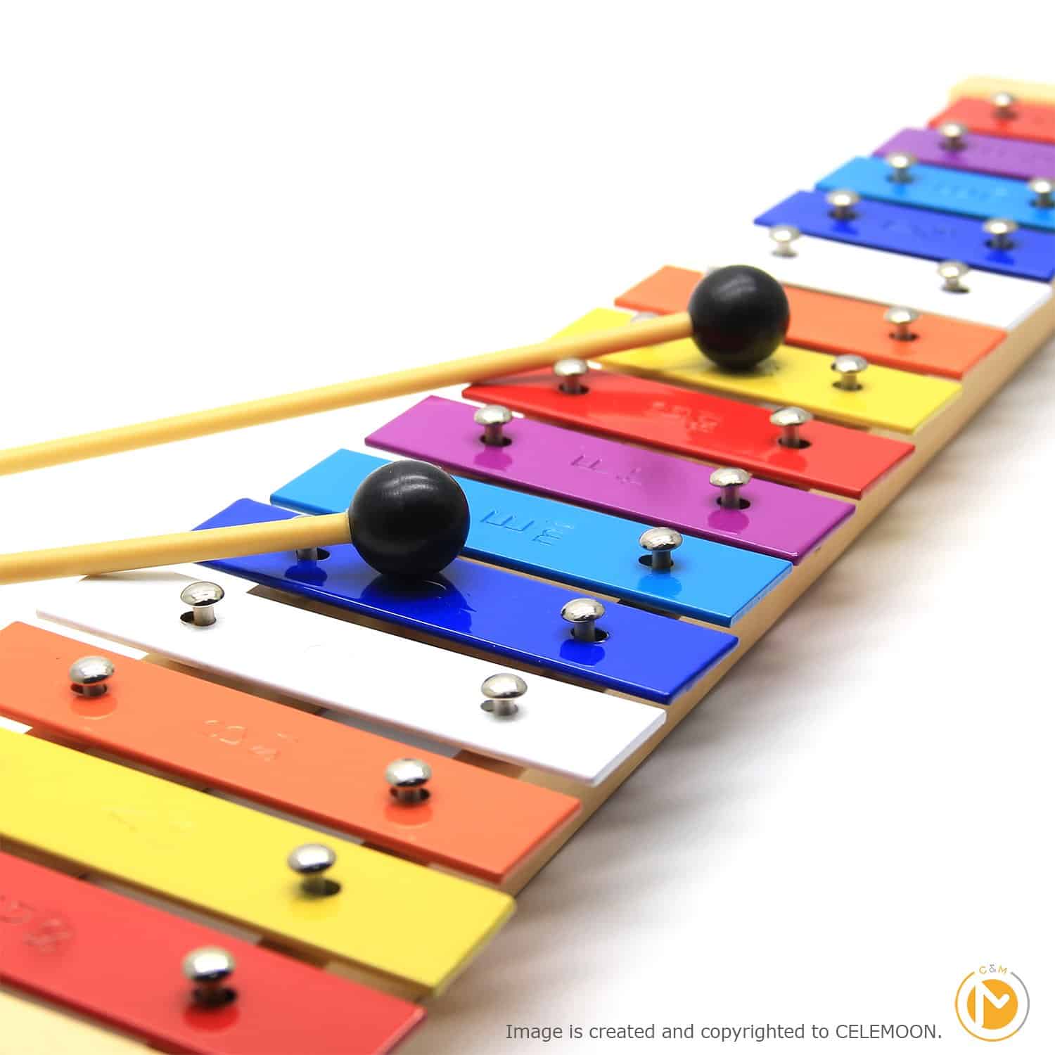 CeleMoon Xilófono de Madera Natural de 15 Tonos para Niños - Imagen 3