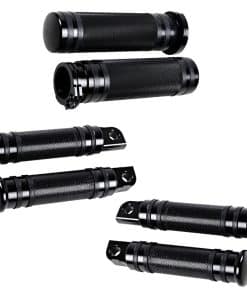 Juego de Reposapiés Delanteros y Traseros CNC Negros +