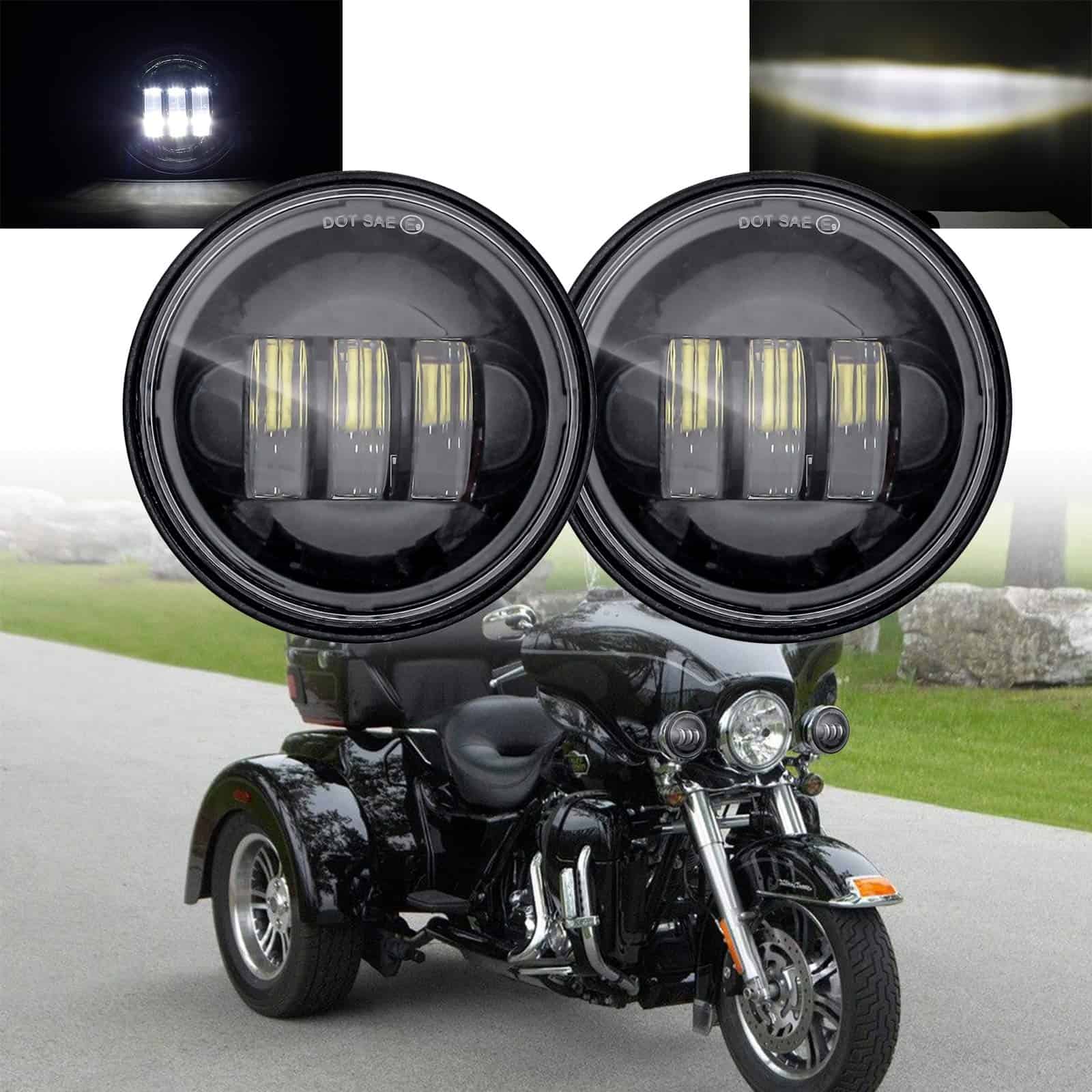 SKUNTUGUANG 1 Par de Faros de Niebla DRL de 4.5 Pulgadas