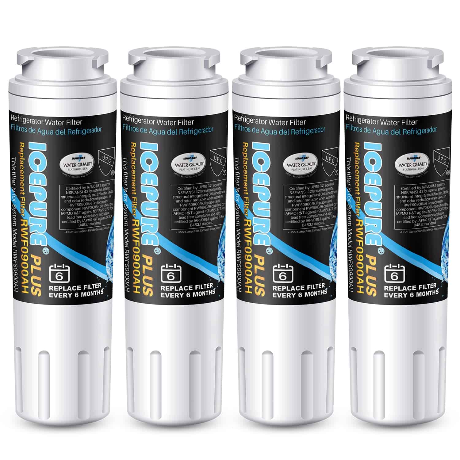 ICEPURE PLUS Filtro de Agua para Refrigerador -uete de 4