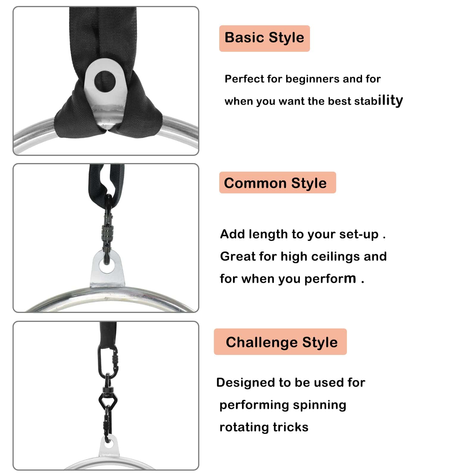 Conjunto completo de Lyra/aro aéreo/anillos aéreos, incluye - Imagen 6