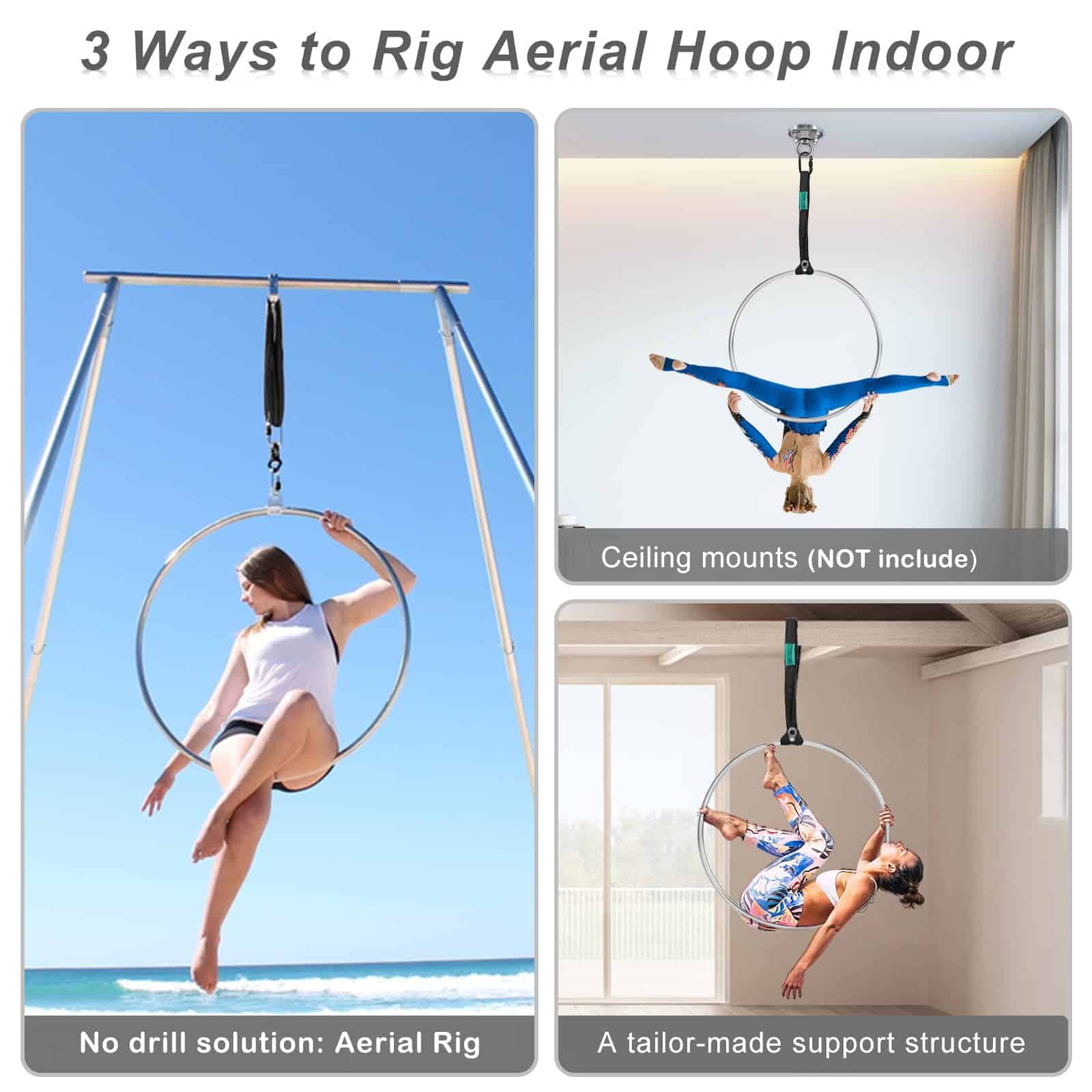 Conjunto completo de Lyra/aro aéreo/anillos aéreos, incluye - Imagen 7