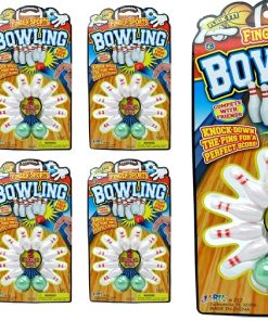 JA-RU Juego de Bolos de Dedo (Paquete de 6) Juego de Bolos