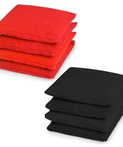 Set de 8 Bolsas de Maíz para Cornhole de -Rojo y Negro