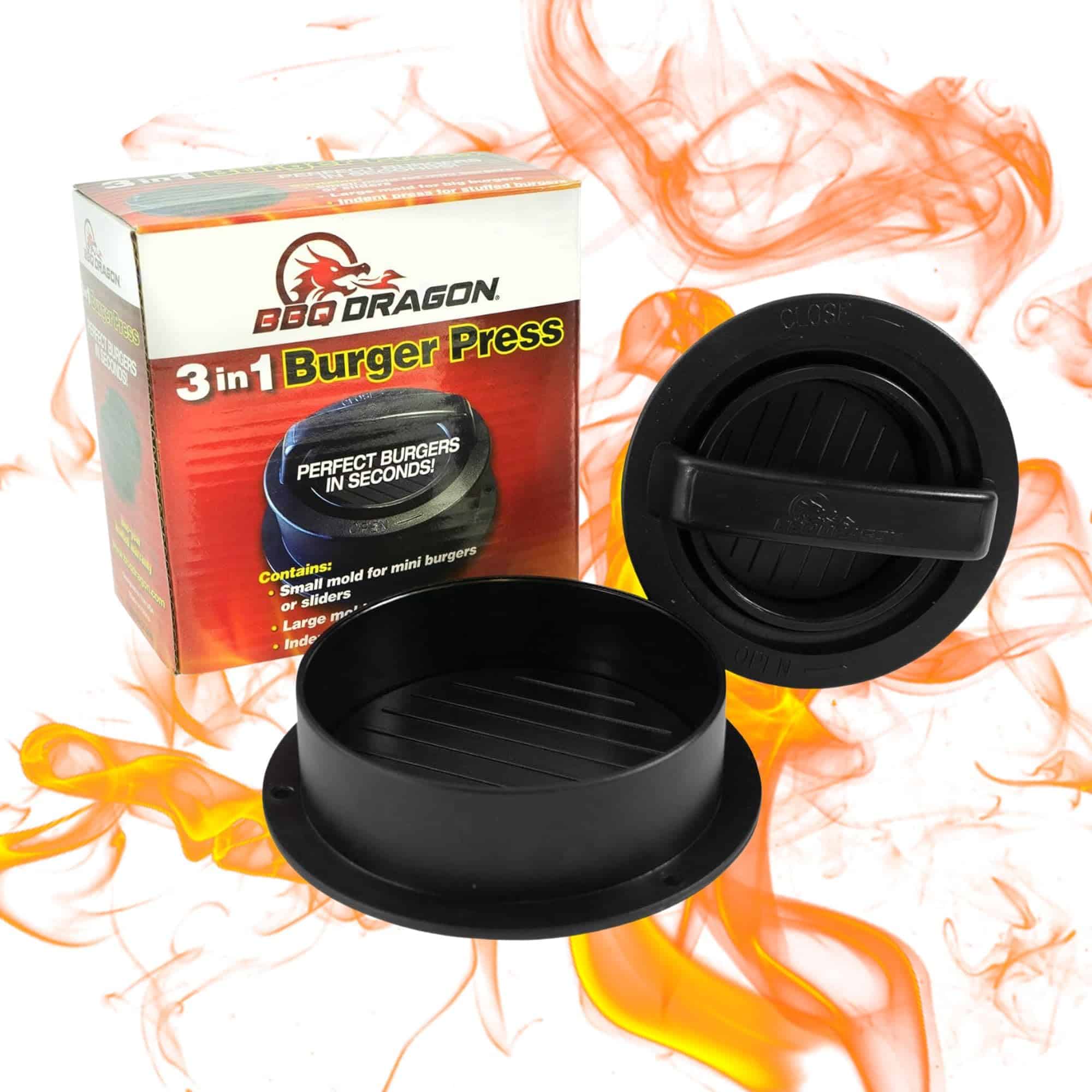 BBQ Dragon 3 en 1 Prensa de Hamburguesa - Molde