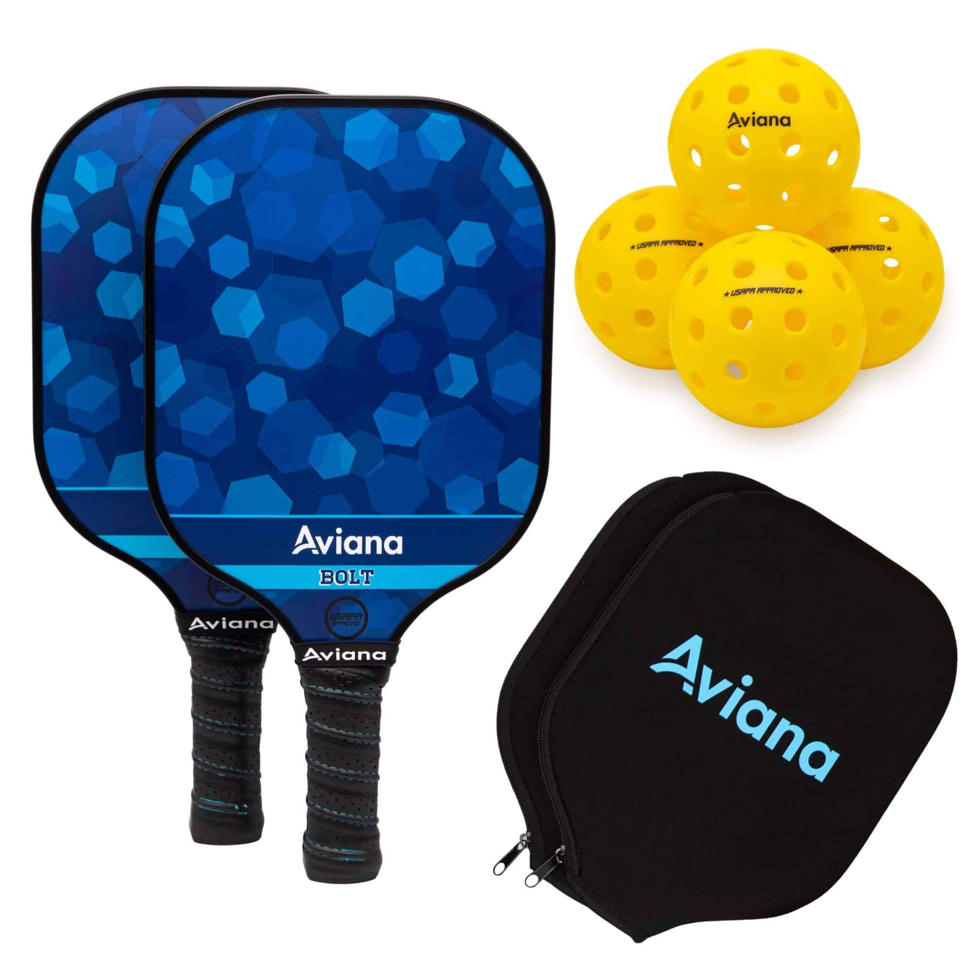 Set de 2 Raquetas de Pickleball Pro Aviana con Superficie