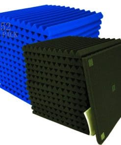 52 Pack Paneles de Espuma Acústica 1" x 12" x 12" en Negro