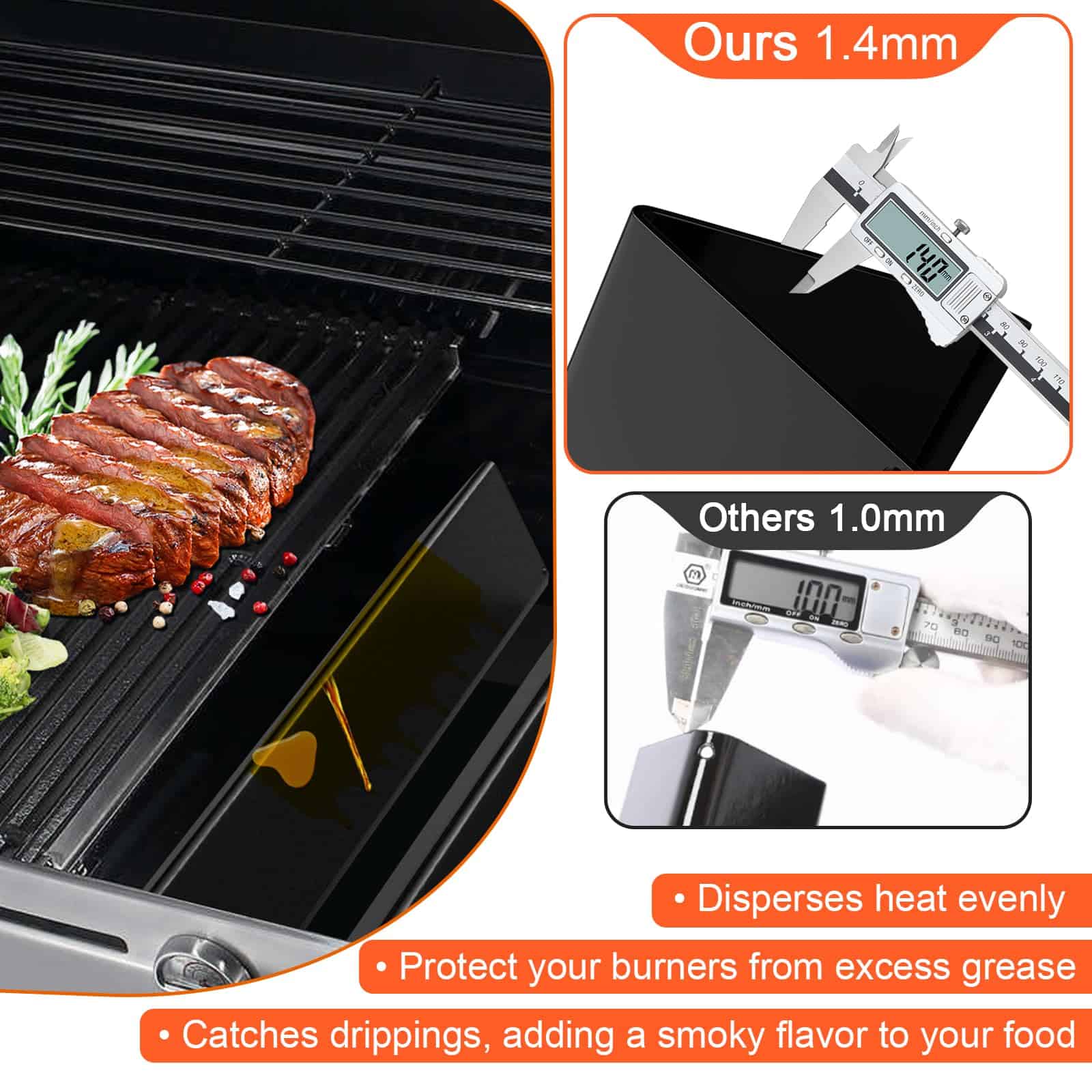 Barras Flavorizer DELSbbq 7636 de 15,3 pulgadas para - Imagen 8