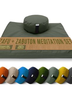 Set de cojín de meditación - Cojín redondo Zafu de algodón