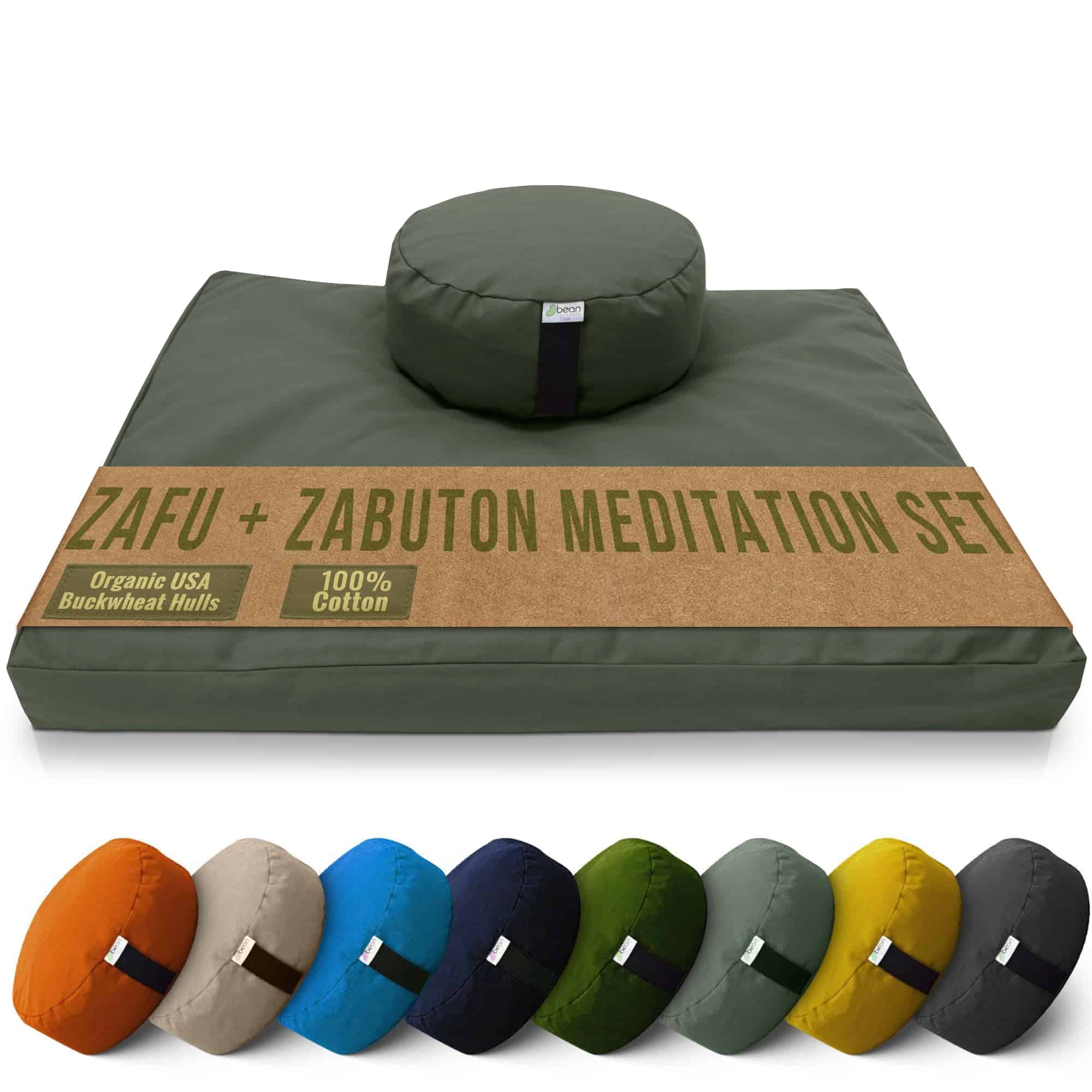 Set de cojín de meditación - Cojín redondo Zafu de algodón