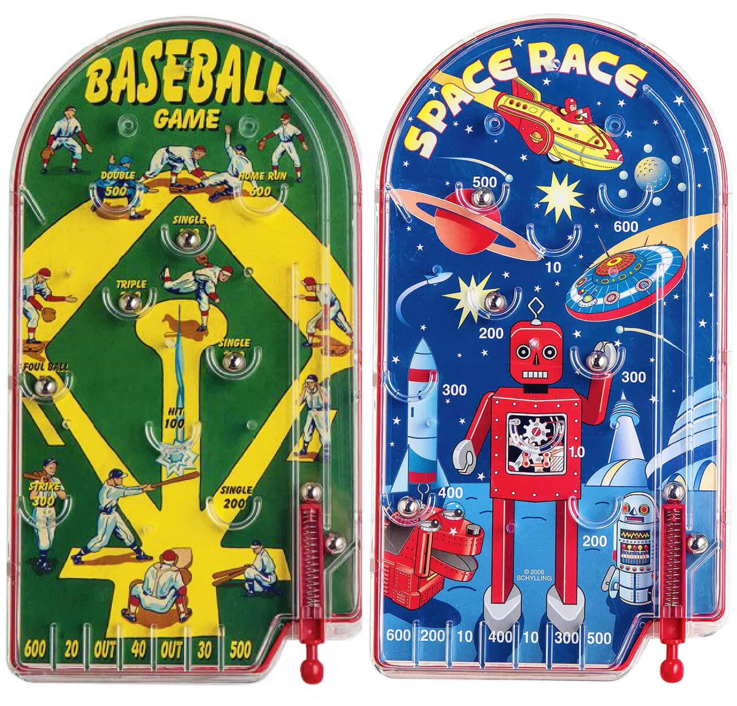 Juegos de Pinball Clásicos Space Race & Home Run! Beisbol -