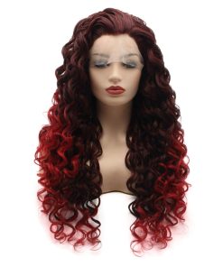 Pelucas de Encaje Frontal Sintético Realista de Cabello