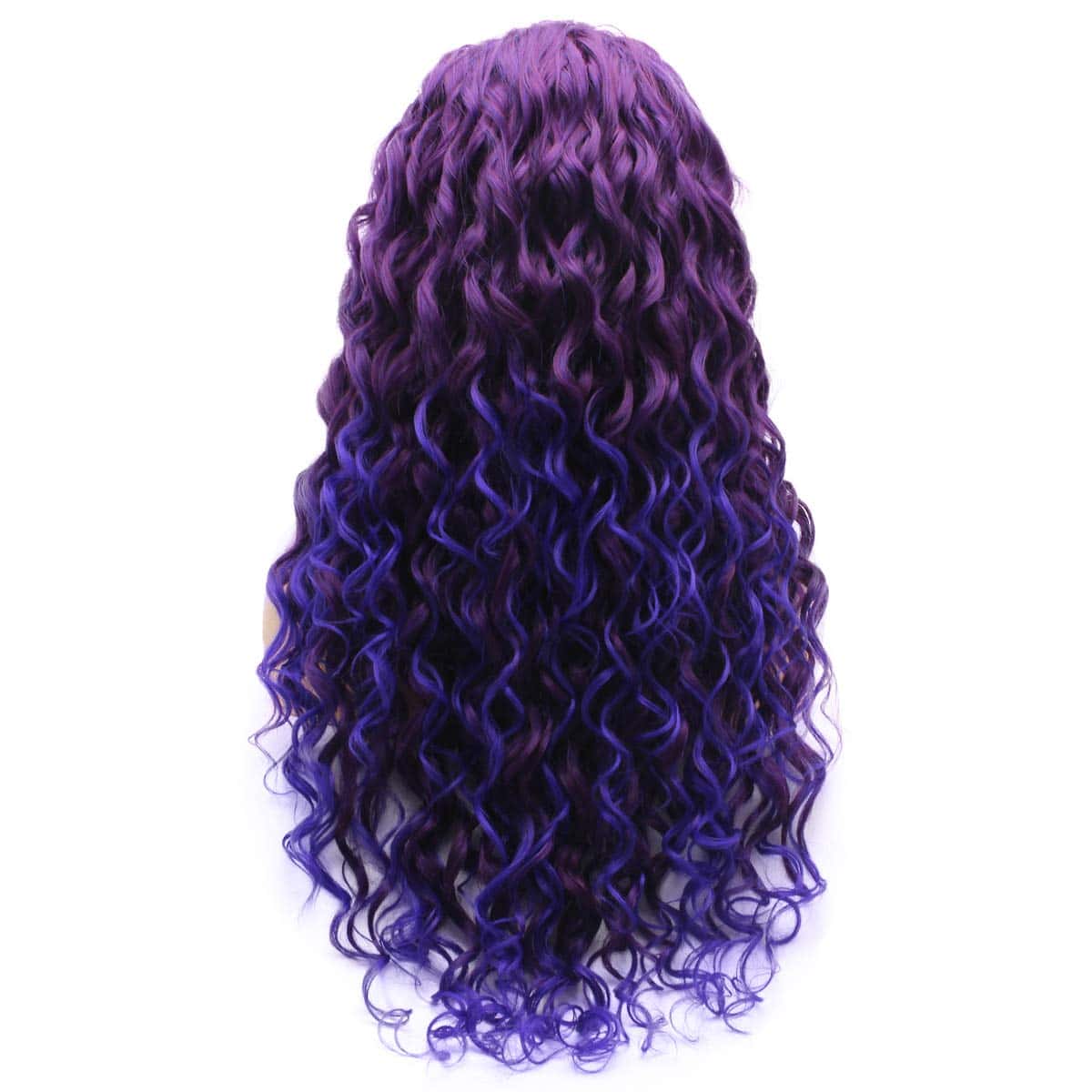 Pelucas de Encaje Sintético Largo Rizado 26 pulgadas Morado - Imagen 5