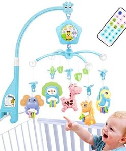 Móvil para Cuna de Bebé con Música y Luces, Control Remoto,