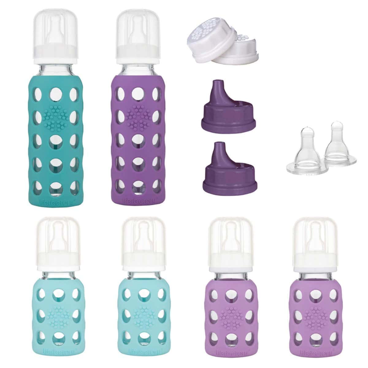 Set de Inicio de 6 Botellas para Bebés Lifefactory en