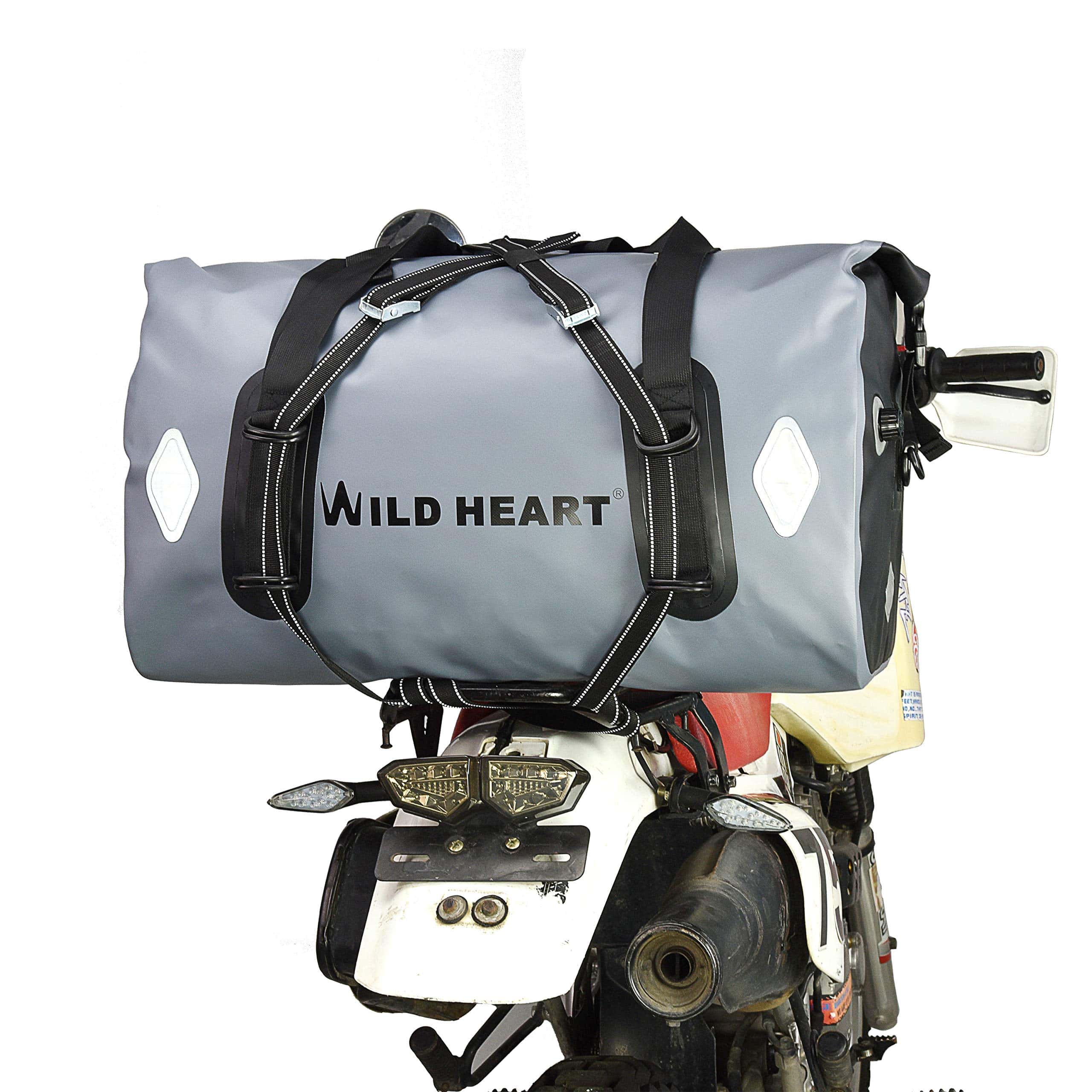 Bolsa impermeable WILD HEART 66L para motocicleta para