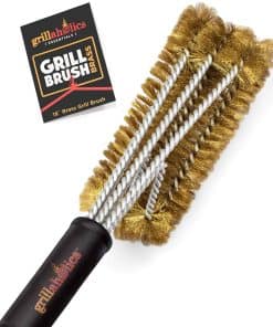 Cepillo de parrilla de latón Grillaholics - Cepillo seguro