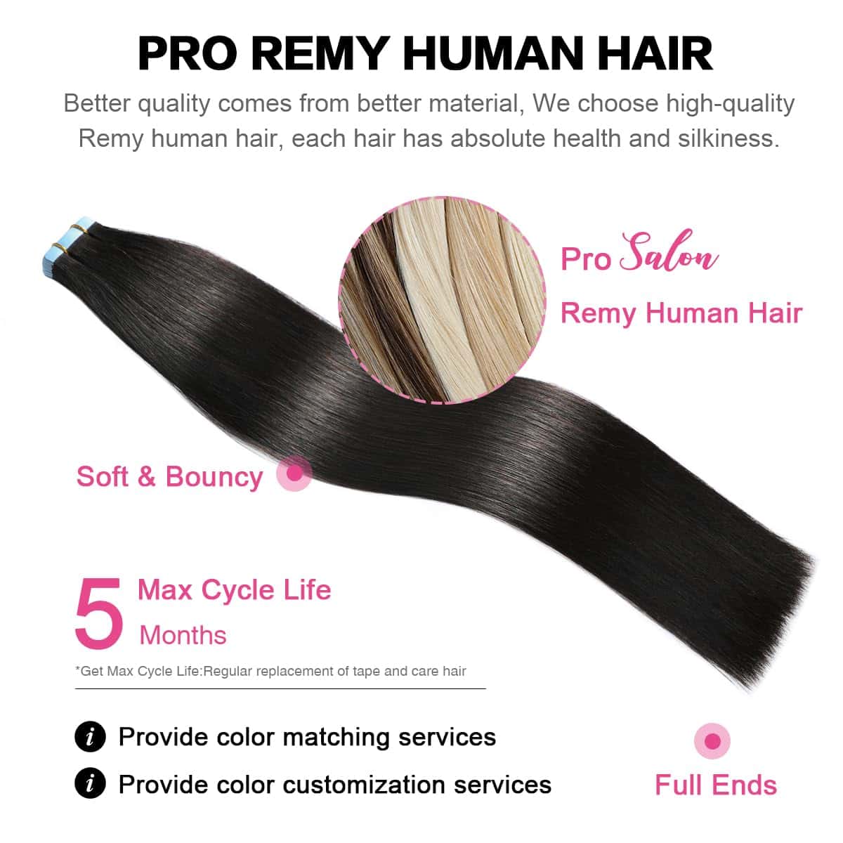 Extensiones de Cabello Tape in SUYYA 100% Cabello Humano - Imagen 5
