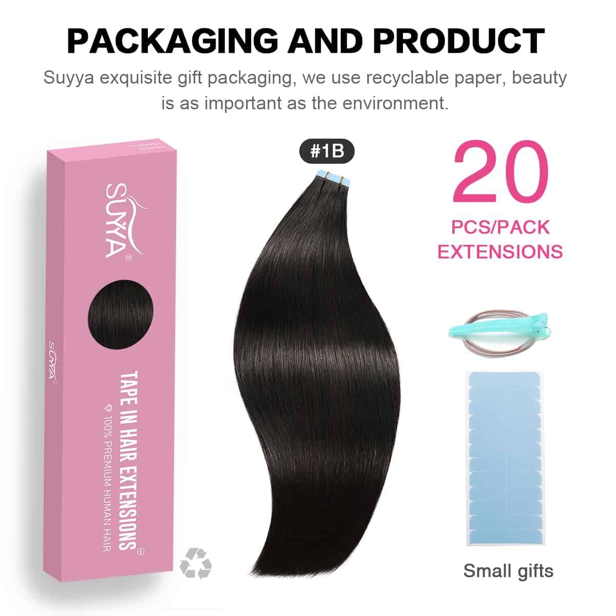 Extensiones de Cabello Tape in SUYYA 100% Cabello Humano - Imagen 3