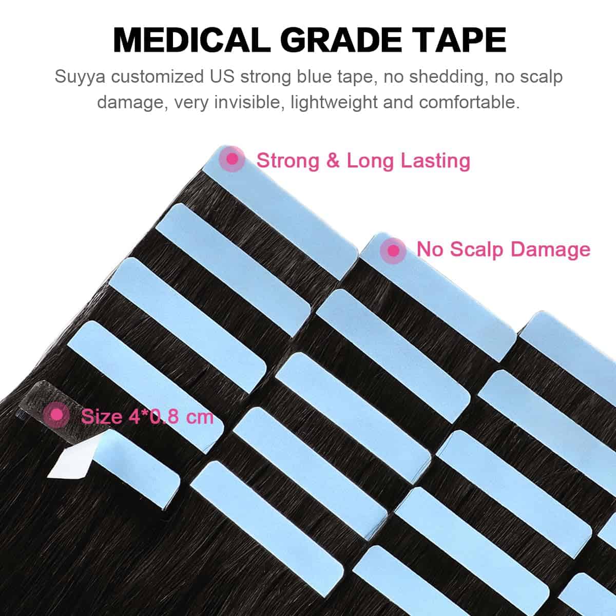 Extensiones de Cabello Tape in SUYYA 100% Cabello Humano - Imagen 4