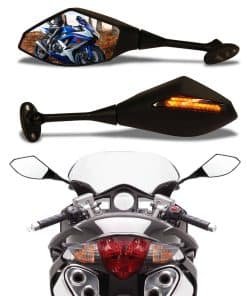 Espejos retrovisores de giro LED para motocicletas con