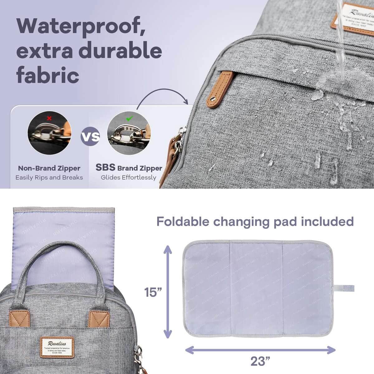 Mochila para pañales RUVALINO, Bolsa de Viaje Multifunción - Imagen 7