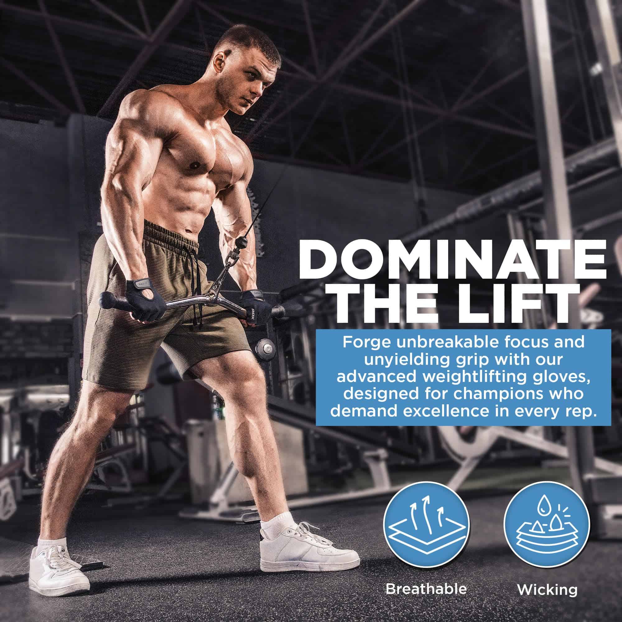 Guantes de Levantamiento de Pesas RDX Gimnasio Fitness - Imagen 4