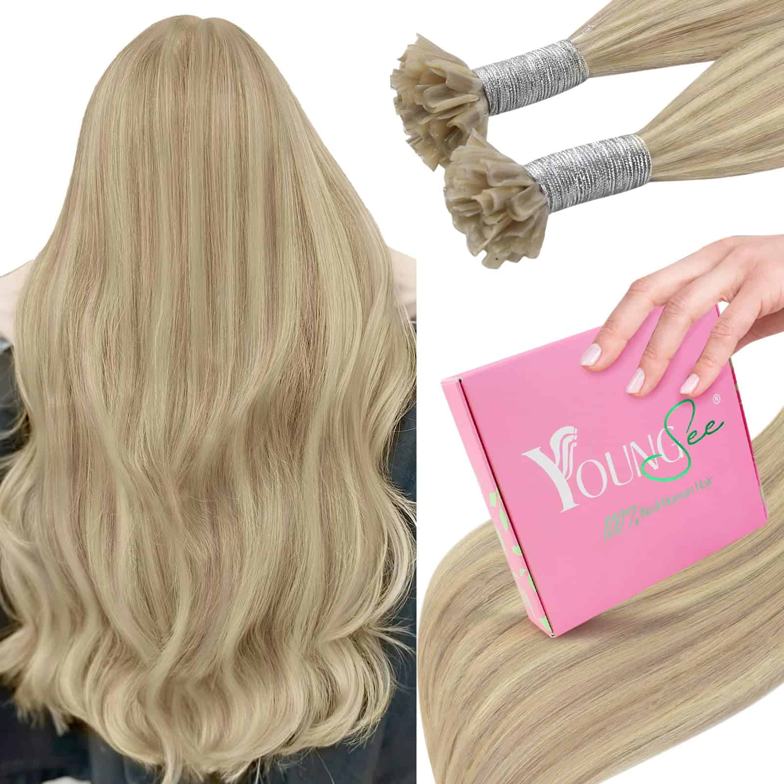 Extensiones de Cabello U Tip Highlight YoungSee Rubio