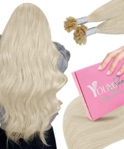 Extensiones de Cabello en U YoungSee Rubias Extensiones de