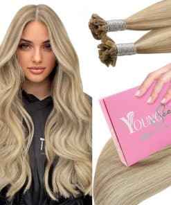 Extensiones de Cabello Humano U Tip Rubio Oscuro con