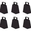 Beistle Black Cowbells, 4"