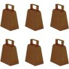 Campanas de Vaca Beistle Marrón (6 Piezas), 4"