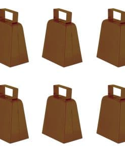 Campanas de Vaca Beistle Marrón (6 Piezas), 4"