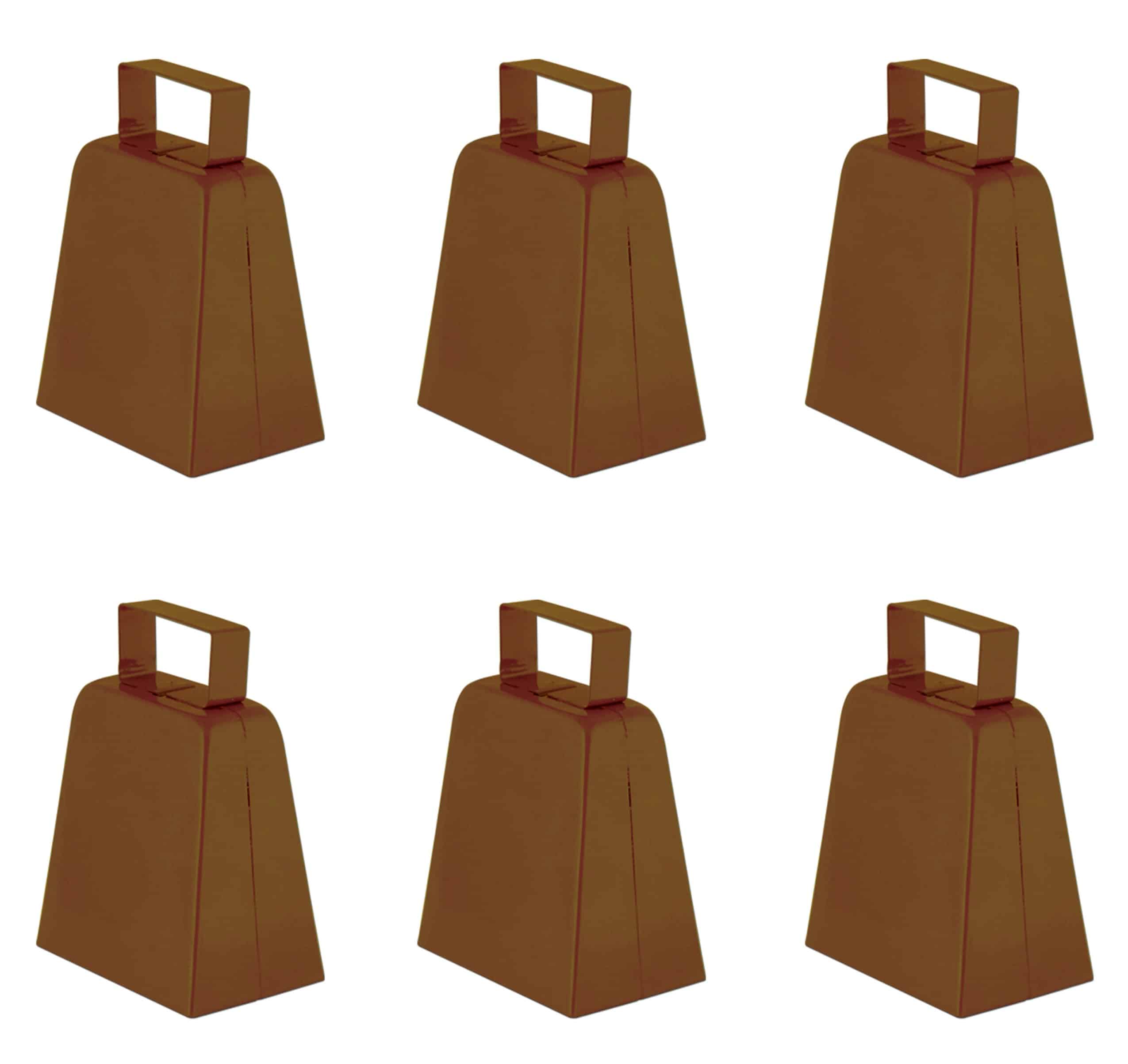 Campanas de Vaca Beistle Marrón (6 Piezas), 4"