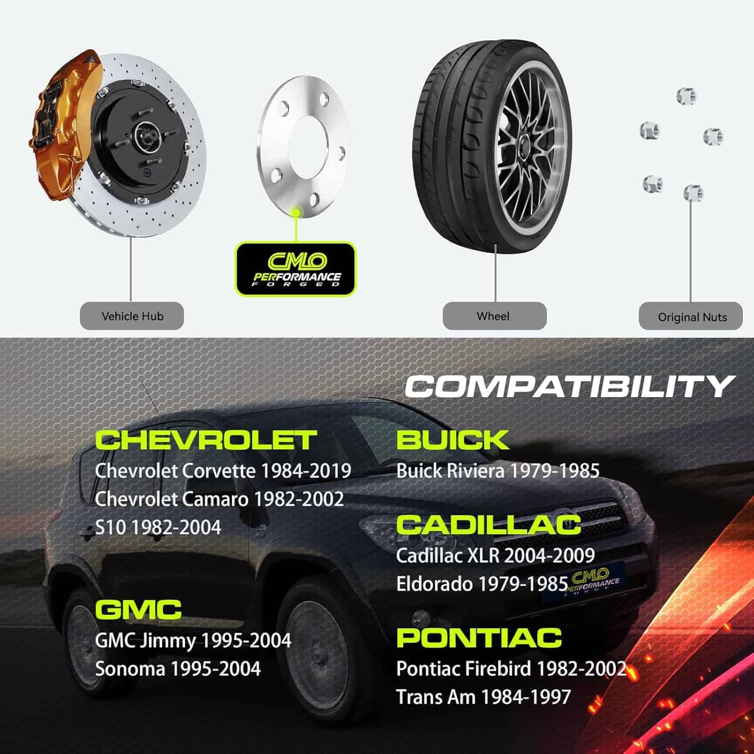 Espaciadores de Rueda Hubcentric 7mm 5x4.75 Compatible para - Imagen 4