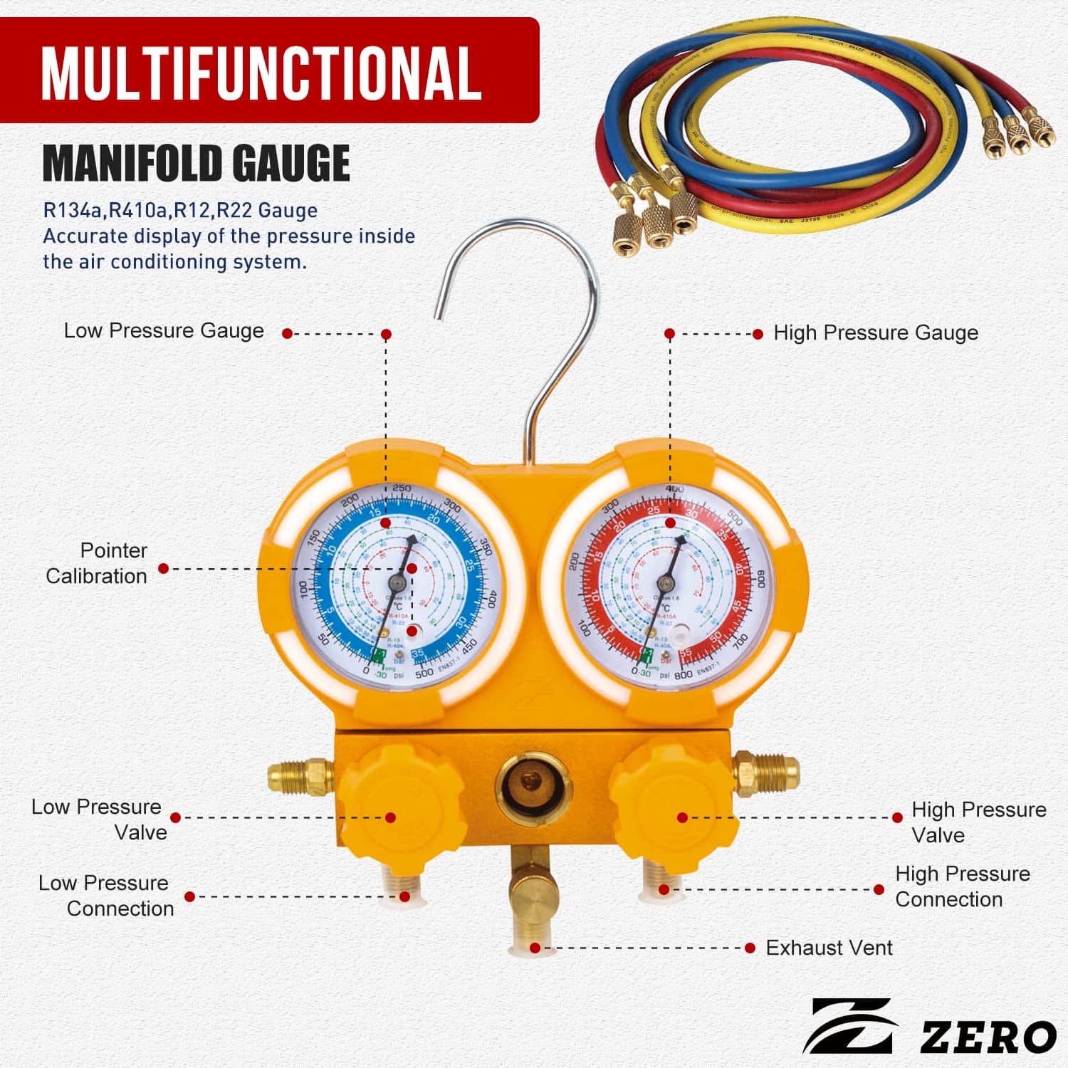 Juego de bomba de vacío de aire acondicionado Z 110V 1/4HP - Imagen 5