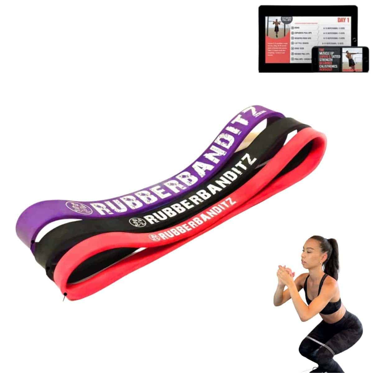 Bandas de Resistencia Gruesas Rubberbanditz para Glúteos y