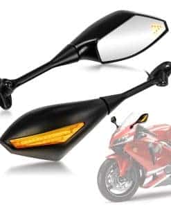Espejos Retrovisores de Motocicleta PSLER con Luz LED para