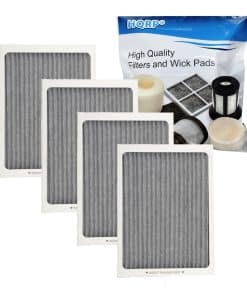 HQRP Paquete de 4 Filtros de Refrigerador Activados con