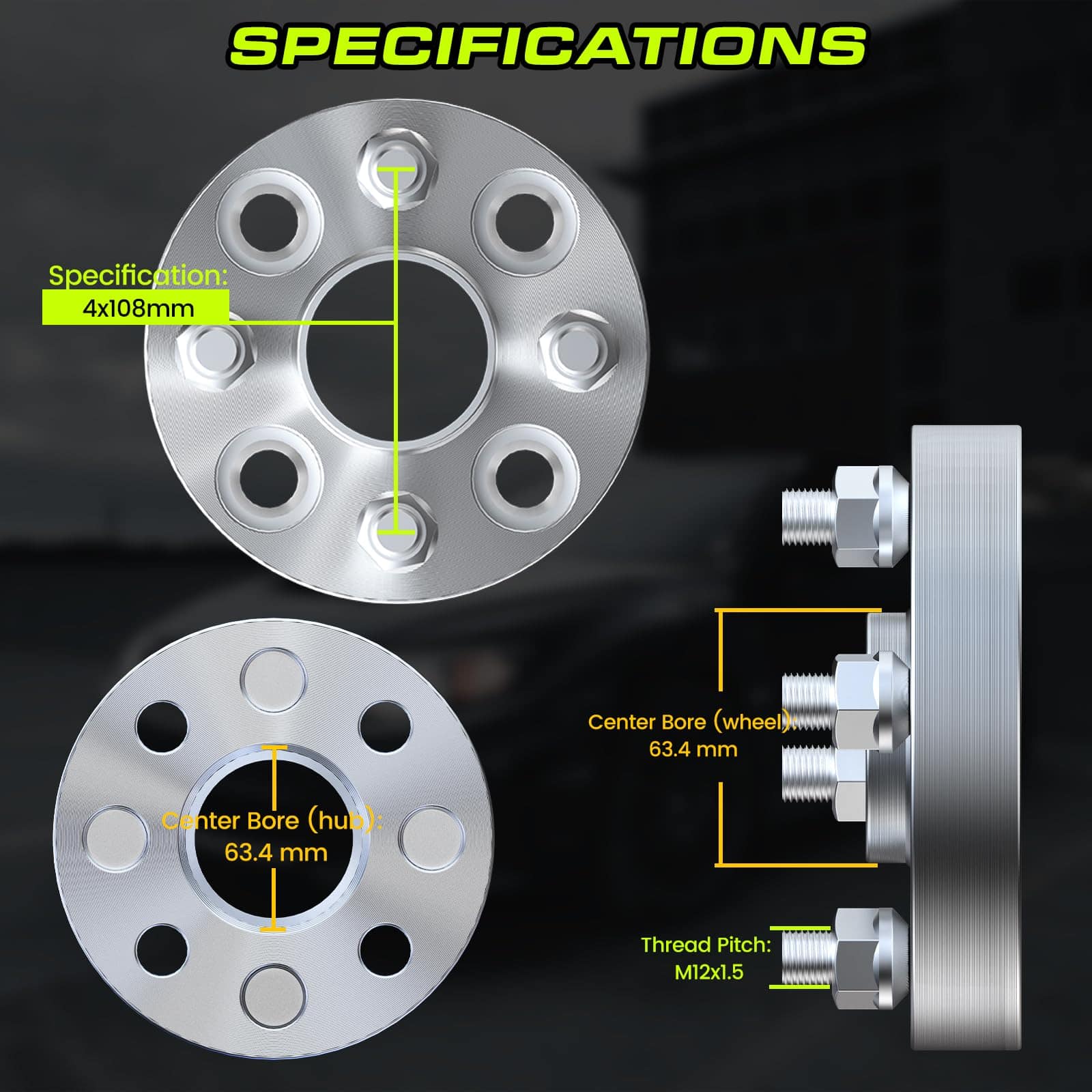 Espaciadores de Rueda Customadeonly 4x4.25 para Contour - Imagen 3