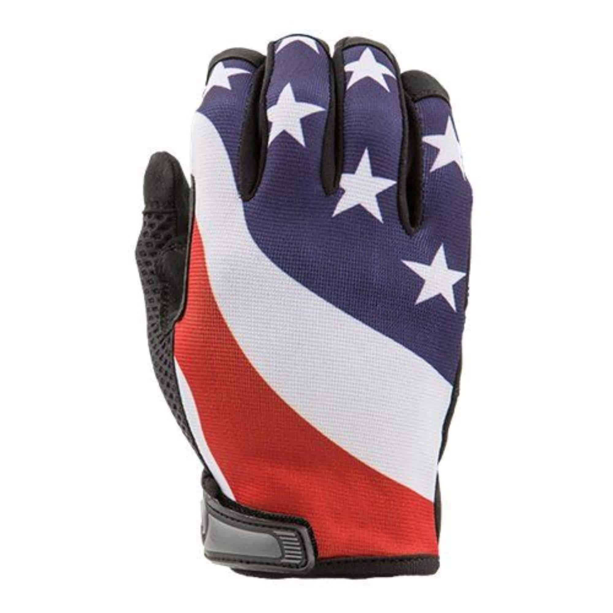 Guantes con bandera de Estados Unidos sin forro - Dedo