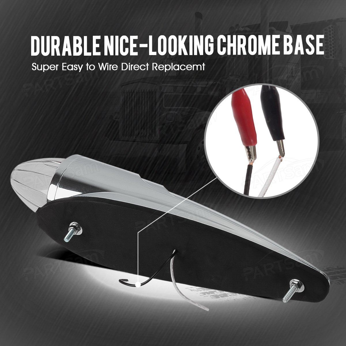 5pc Super Bright Amber Yellow 17 LED Clear Lens Torpedo - Imagen 6