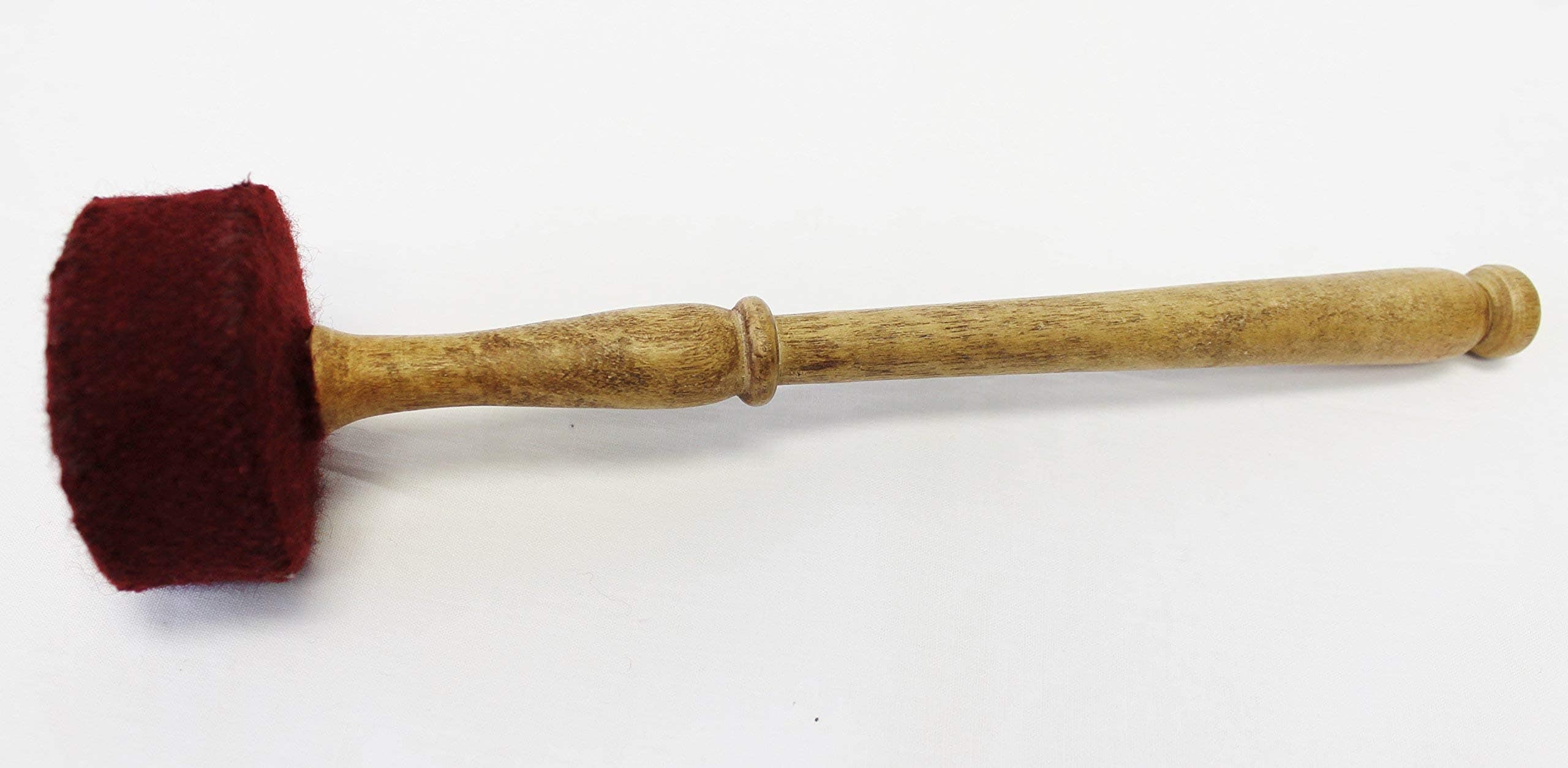 Mazo de fieltro rojo hecho a mano en Nepal para cuenco