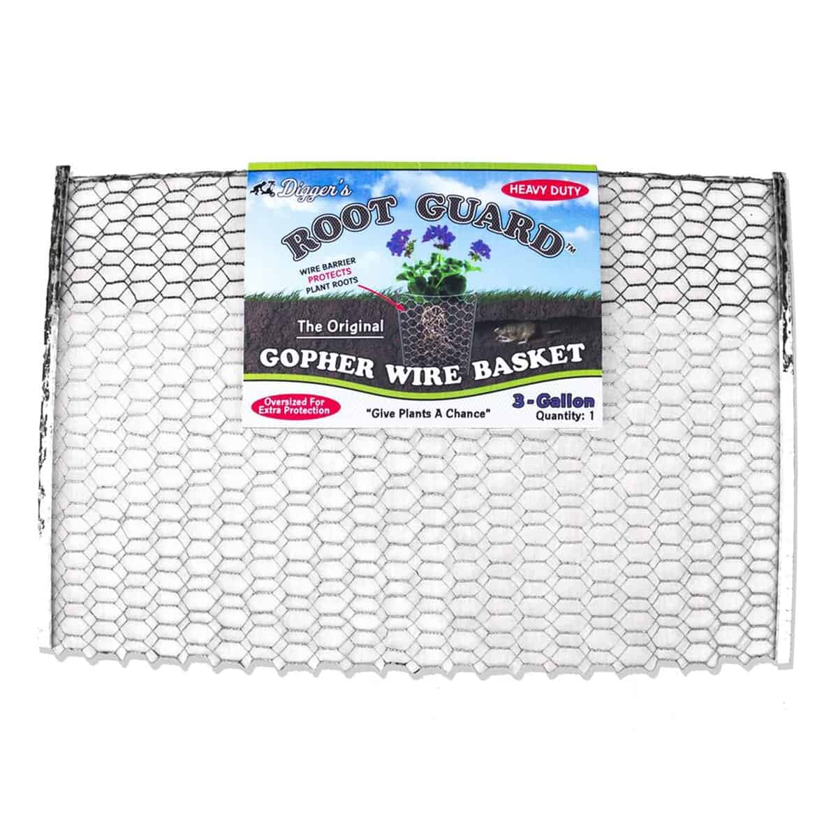 12 QTY Digger's RootGuardTM 3-Gallon Canastas de Alambre