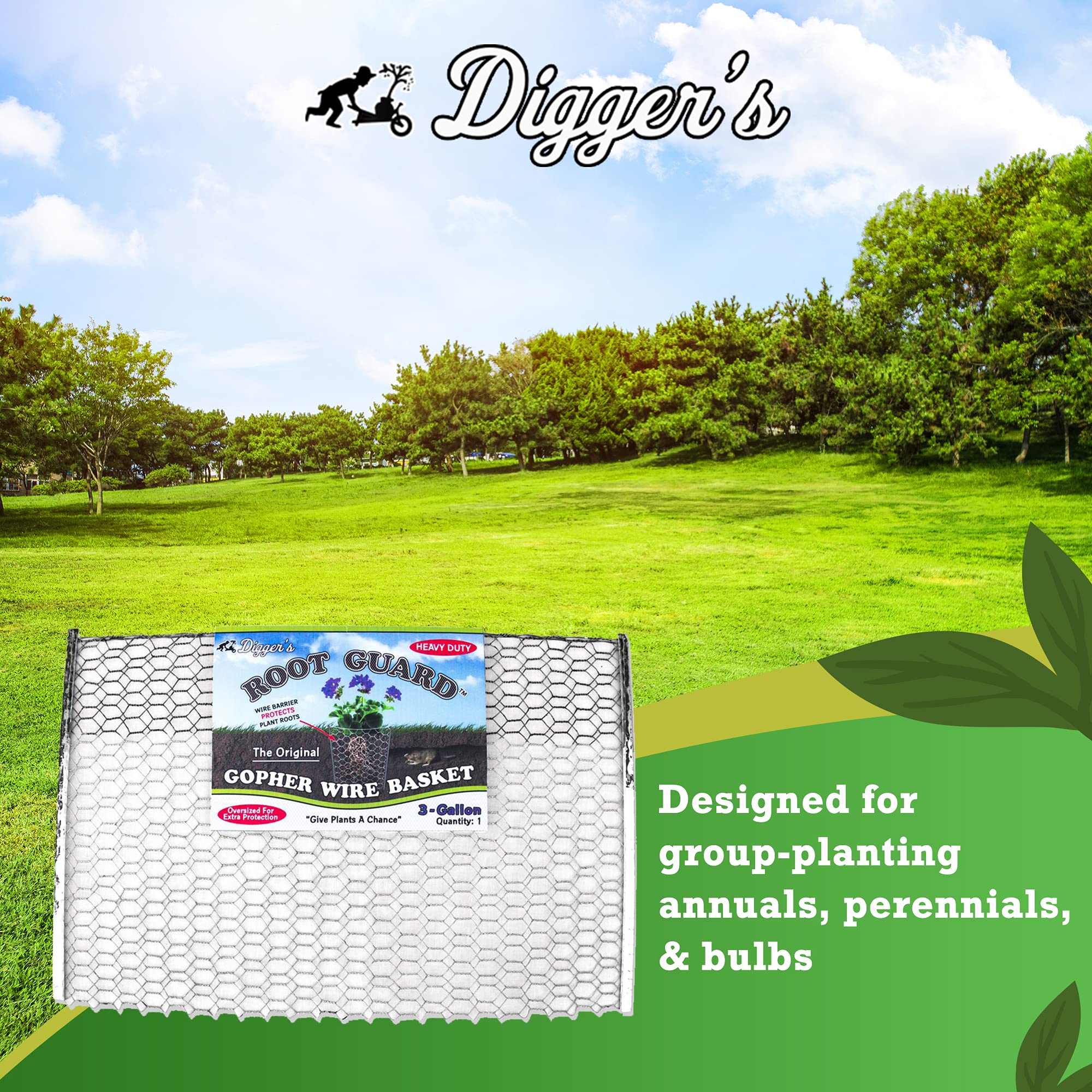 12 QTY Digger's RootGuardTM 3-Gallon Canastas de Alambre - Imagen 4