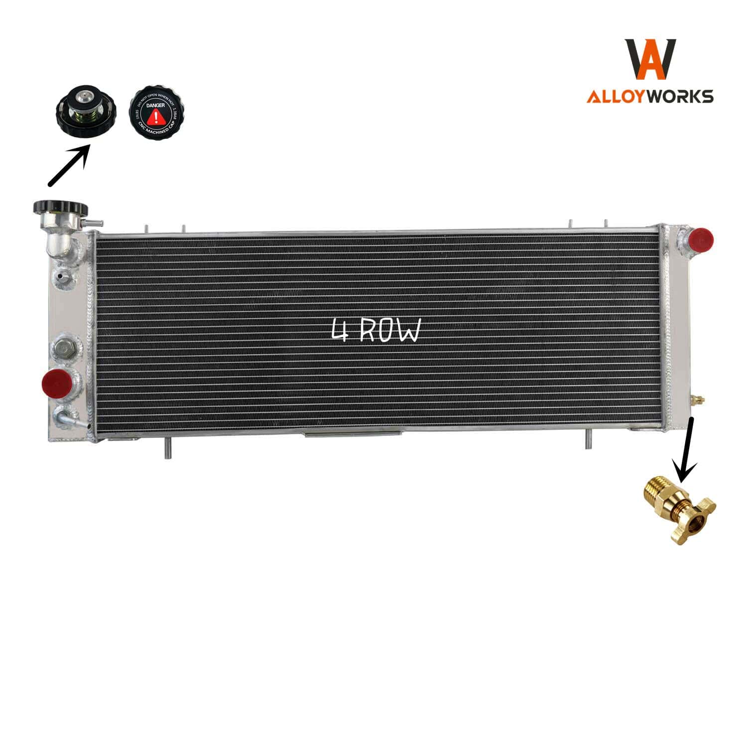 Radiador de Aluminio de 4 Filas ALLOYWORKS para Jeep - Imagen 3